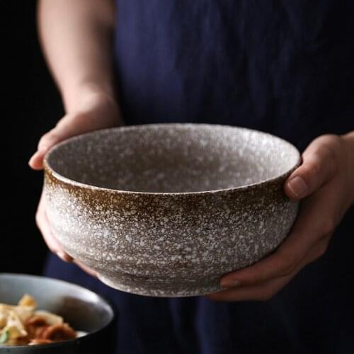 Japanese ramen bowl Large household ceramic bowl noodle soup bowl Creative instant noodle bowl commercial restaurant tableware