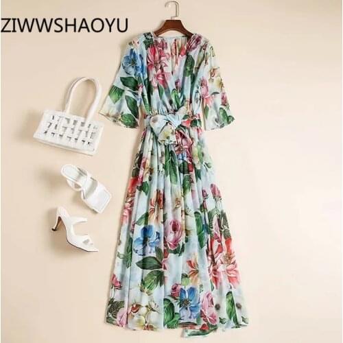 Ziwwshaoyu Summer Chiffon Dresses