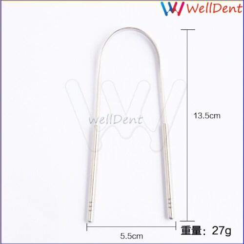 1pcs Dental Oral Care Tools Tongue Scraper Cleaner Fresh Breath Stainless Steel Cleaning Coated Tongue Tooth Brush
