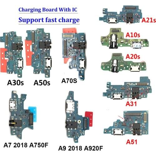 USB Charging Port Board Flex Cable Connector For Samsung A10S A20S A30S A50S A21S A21 A31 A41 A51 A71 A01 A11 Microphone Module