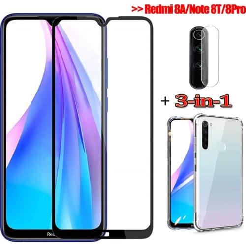 3-in-1 Camera Protector+Case for Redmi Note 8Pro Xiaomi Redmi8 8A Tempered Glass Redmi Note 8T Xaomi Note8 Pro Screen Protection