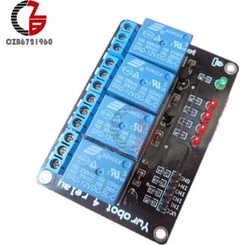 12V 4 Channel Relay Module For Arduino PIC AVR DSP ARM MSP430