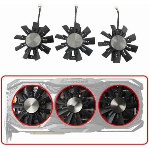 4-Pin Header Fan Or A Set Of Three Fans GA92S2U DC12V 0.46A 4PIN Graphics Fan For Zotac GTX1070 GTX1070Ti GTX1080 AMP EXTREME