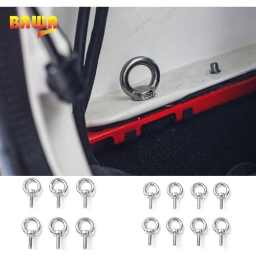 BAWA Interior Round Hole Head Car Roof Screws Nut Car Accessories for Jeep Wrangler JK JL 2007-2018