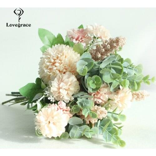 Lovegrace Wedding Bouquet Artificial Flower Bridal Bouquet Bridesmaid Bouquets Silk Flowers Marriage Wedding Bouquets Flowers