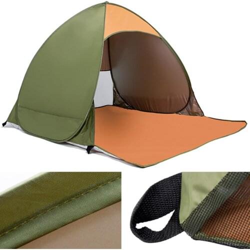 2-Person Size Quick Open Beach Tent Anti UV Camping Hiking Travel Awning Shelter