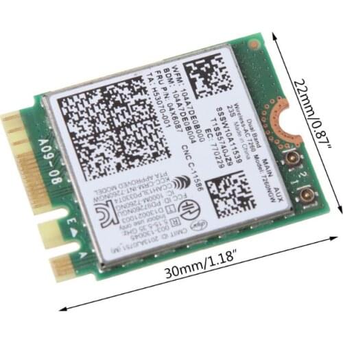 For In-tel 7260AC 2.4/5G BT4.0 FRU 04X6007 04W3806 WiFi Card for Thinkpad X250