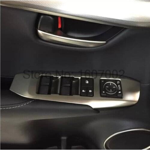 For Lexus NX 200T 300H 2015 2016 Matte Interior Door Window Switch Panel Cover Trim Only For Left-handed Driving Inner Moldings