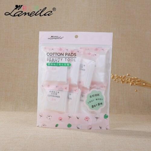 Travel Portable Separate Bag Cotton Puff Double-Sided Double-Effect Facial Wipe Beauty B304