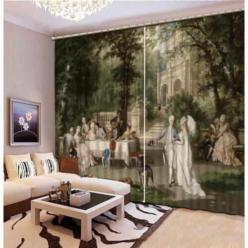 Europe curtains Luxury Blackout 3D Window Curtains For Living Room Bedroom Customized size