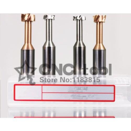 T Slot Keyseat Milling Cutter TiCN coated Solid Carbide End Mill 3 4 5 6 8 10 12 14 16 20mm CNC thickness（1/1.5/2/2.5/3mm