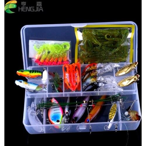 HENGJIA 90Pcs Fishing Lures Set Mixed Minnow Pike Lure Kit Fishing Gear