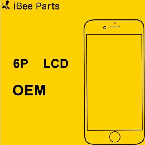 IBee Parts 10PCS OEM 5.5 inch for iPhone 6 Plus LCD display screen + flex cable + backlight Free shipping
