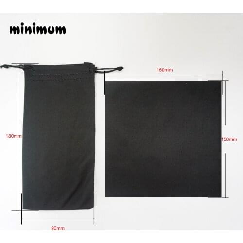 1 pcs black Soft Cloth Glasses bag with 1pcs glasses cloth cleaner eyeglasses pouch Eyewear Accessories Speckle Solid