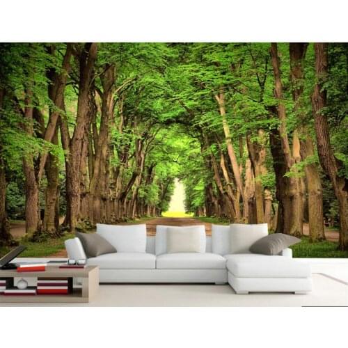 WDBH Custom photo mural 3d wallpaper Beautiful and beautiful forest road home decor 3d wall murals wallpaper for living room