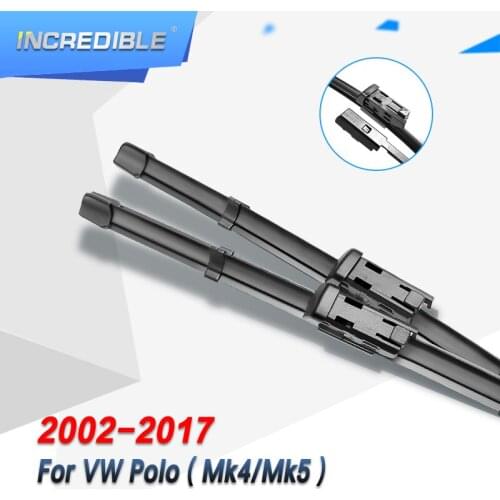INCREDIBLE Wiper Blades for Volkswagen VW Polo Hatchback MK4 MK5 Fit Side Pin / Push Button Arms Model Year from 2002 to 2017