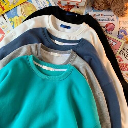 2021 new fashion autumn winter Plush Hoodie Hoodie mens and womens Harajuku casual Hoodie solid color Sweatshirt