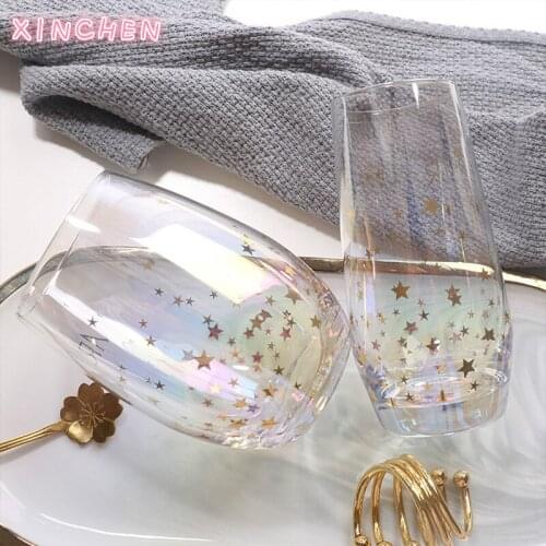 XINCHEN Home Valentines Day Gift Milk Tea Cold Drink Beer Mug Colorful Fruit Glass Cute Coffee Mugs and Cups Tea Cup