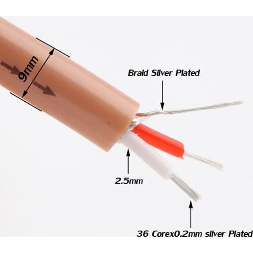 10M Shark SP18122G Wire Silver Thick Twinaxial audio Interconnect cable for DIY RCA cable