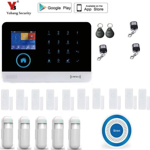 Yobang Security Wireless SMS Home wifi GSM Alarm system House intelligent auto Burglar Door Security Alarm Systems