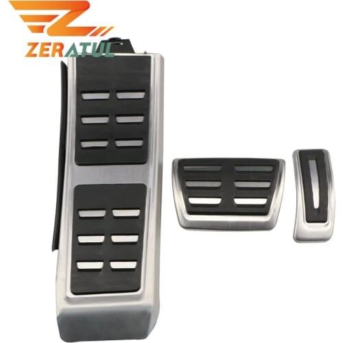 Zeratul Auto Stainless Steel Car Pedals Parts for Audi A6 C7 S6 4G 2012 - 2015 LHD AT MT Gas Brake Rest Foot Pedal Cover