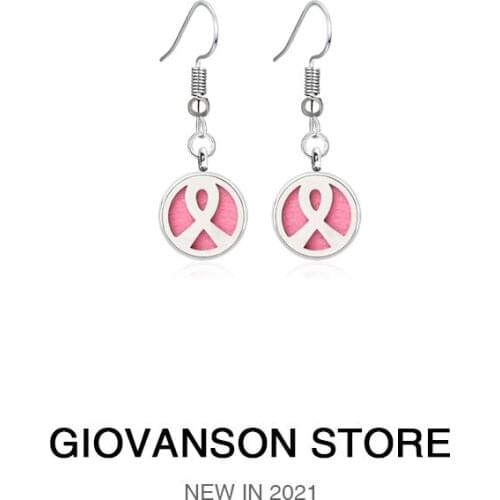 Women Gift Earringss Stainless Steel Jewelry Making Locket Pendants Dangle Perfume Aromatherapy Essential Oil Diffuser Drop 12mm