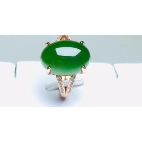 Genuine And Hetian Jade Ring Womens Accessories Original 925 Silver Inlaid Natural Jasper Egg Face