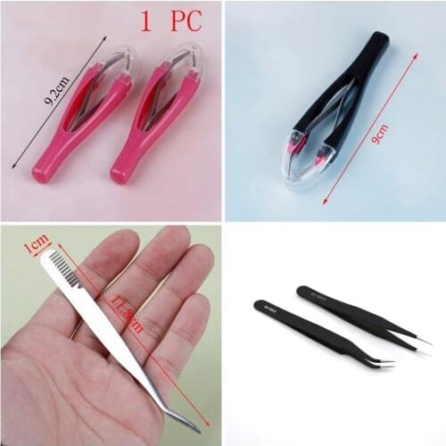 4 Styles Eyebrow Tweezers Automatically Retractable Slant Tip Face Hair Removal Eyebrow Trimmer Eyelash Clip Makeup Tool