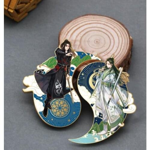 Anime Scum Villain Self Saving System Shen Qingqiu Badge Button Brooch Pins Cosplay Costume Collection Cartoon Clothing Decor