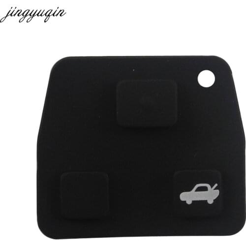 Jingyuqin 20ps/lot 2 3 Buttons Car-Styling Remote Key Fob Shell Case Rubber Button Pad For Toyota /Avensis /Corolla /Lexus /Rav4