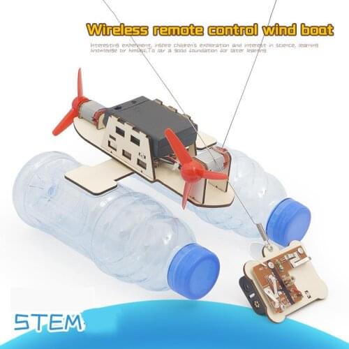 DIY New Technology RC Boat Small Product Remote Control Wind Ship Model Scientific Experiment Invention Bracket Assembly Toy