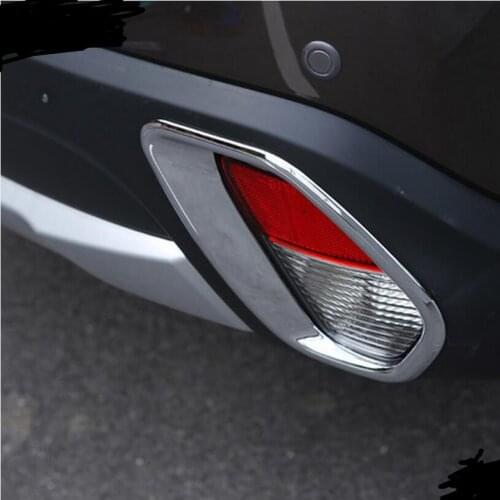 For Mitsubishi Outlander 2015 2016 ABS Chrome Front + Rear Tail Fog Light Lamp Cover Trim 4pcs/set Car Styling Accessories
