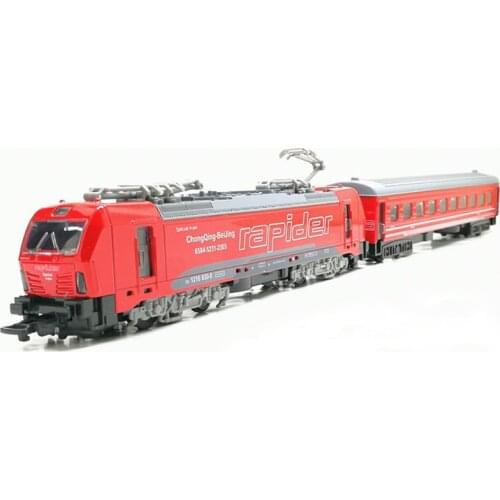 1/32 Alloy Double-section Tram Model Pull Back Locomotive Model Toys Car With Music Light Children Toy Gifts Free Shipping