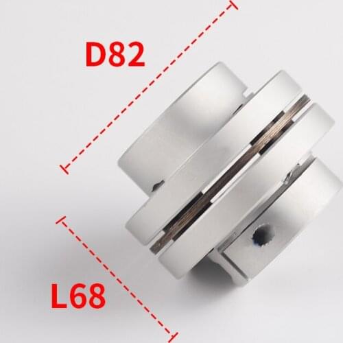 Flange Diaphragm Shaft Coupling Flexible Coupler Joint Keyway D82 L68 Single Aluminum High Rigidity Elastic