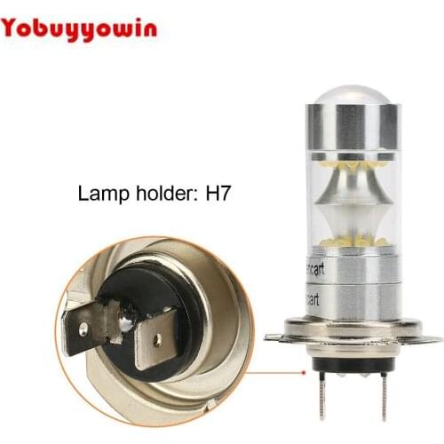 White High Power DC 12V-24V 100W H7 PX26D 20-LED 2200LM 6500K Low Beam Car DRL Fog Lamp Bulb