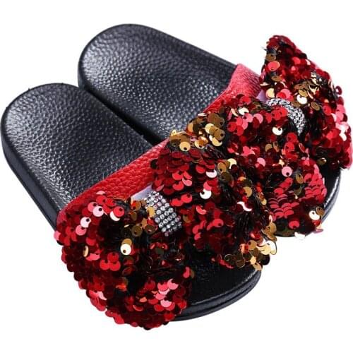 Summer Girls Fashion Casual Butterfly Sandals Slippers Flat Open Toe Princess Shoes Anti-slippery Soft Sole Girls Beach Shoes