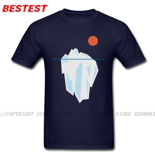 Minimalist T-shirt Men Iceberg Print Tshirt O-Neck T Shirt Drop Shipping Adult Plus Size Clothes Cotton Tops Cartoon Streetwear