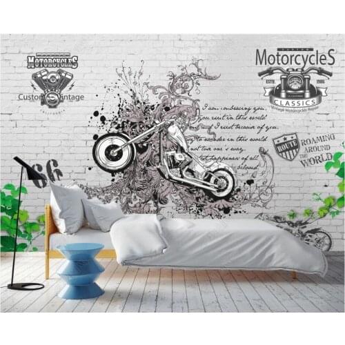 Custom mural 3d photo wallpaper Retro European and American car motorcycle in the living room wallpaper for wall 3 d in rolls