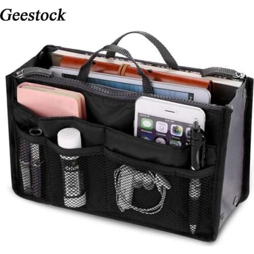 Geestock Women Hand bags Nylon Travel Organizer Storage Bags Handbag Purse Ladies Makeup Cosmetic Bag Totes