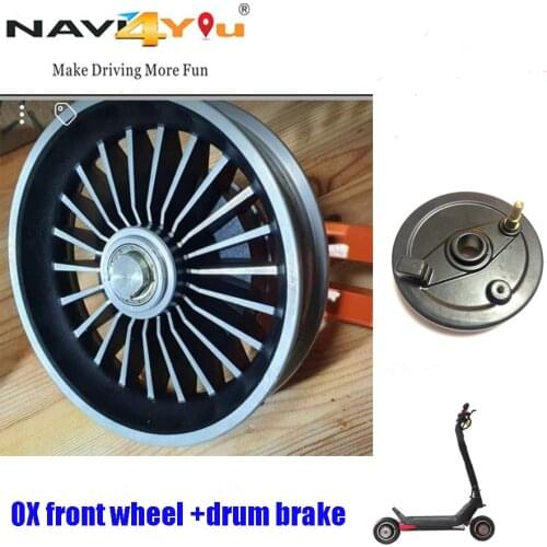 Wholesale original front wheel hub with drum brake for OX electric scooter,aluminum alloy front wheel without including tire