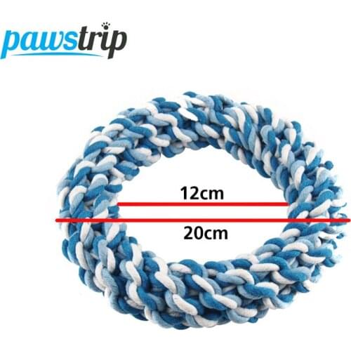 Pawstrip 1pc Cotton Rope Large Dog Toys Pitbull Husky Labrador Tooth Cleaning Dog Chew Toy Diameter 20cm honden speelgoed