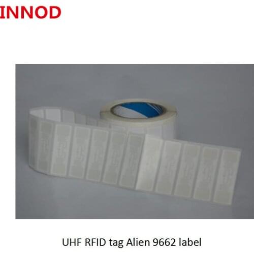 Custom rfid uhf long range antenna alien 9662 writing paper wet inlay for 9962 chip rfid uhf tag label adhesive iso18000-6c gen2
