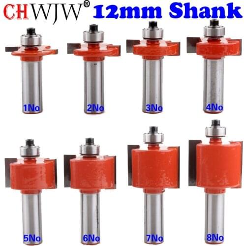 1pc 12mm Shank Rabbeting & Slotting Router Bit woodworking router bits carbide bit Woodworking cutter Wood Cutting Tool