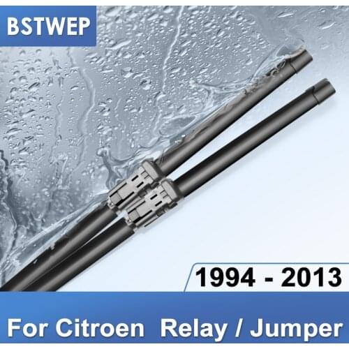 BSTWEP Wiper Blades for Citroen Relay / Jumper Fit Hook / Push Button Arms Exact Fitting Model Year from 1994 to 2013