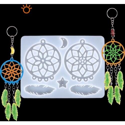 DIY Dreamcatcher Casting Molds Tools Crystal Resin Silicone Mold Glue Mirror Accessories Craft Making Mould Home Garden Decor