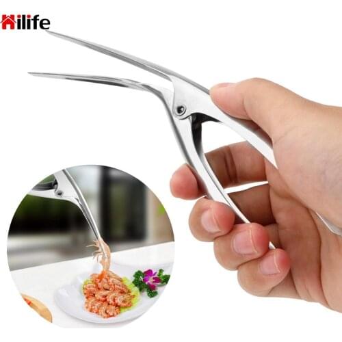 Practcial Shrimp Shell Peel Off Remover Peel Creative Kitchen Tools Device Prawn Shrimp Deveiner Peelers Stainless Steel