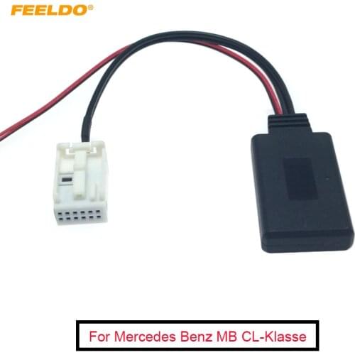 FEELDO 5Pc Car Stereo Radio AUX Cable For Mercedes Benz Comand APS NTG CD20 30 50 Wireless Bluetooth Interface Audio AUX Adapter