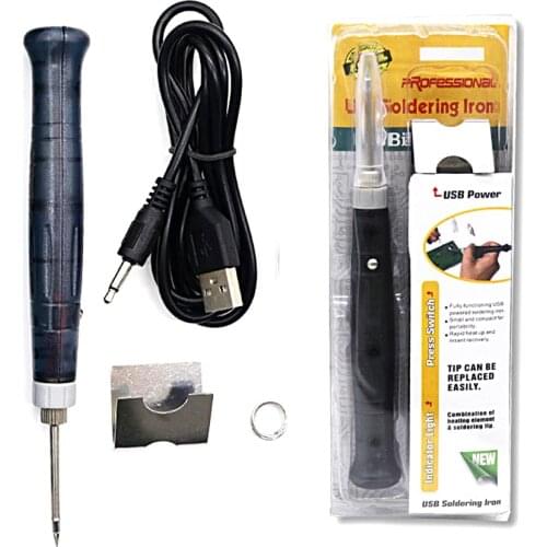 Pocket-size USB Soldering Iron Chargeable Household Mobile Phone Repair Electric Iron Soldering Welding Tool Portable With Stand