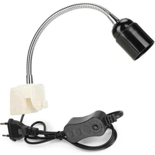 UVA / UVB Reptile Heat Lamp with Clip-on Bulb Lamp Holder Full Spectrum Turtle Tortoises Basking Heating Lamp Bracket 220V E27