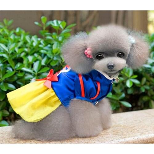 Spring Summer Dog Skirt Pet Dog Clothes Snow White Princess Dress Costumes Halloween Special Events Costume Dresses Clothes